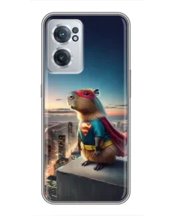 Чехол для OnePlus Nord CE 2 Lite 5G с картинкой «Капи-мен супергерой»