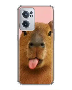 Чехол для OnePlus Nord CE 2 Lite 5G с картинкой «Капибара с языком»