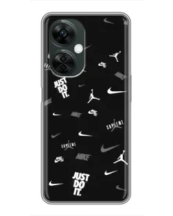Чехол для OnePlus Nord CE 3 Lite с картинкой «Nike Black Pattern» Чехол для OnePlus Nord CE 3 Lite с картинкой «Nike Black Pattern»