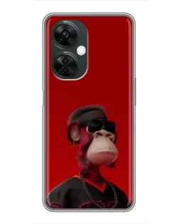 Чехол для OnePlus Nord CE 3 Lite с картинкой «Bored Ape в красном» Чехол для OnePlus Nord CE 3 Lite с картинкой «Bored Ape в красном»