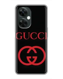 Чехол для OnePlus Nord CE 3 Lite с картинкой «Gucci — красный логотип» Чехол для OnePlus Nord CE 3 Lite с картинкой «Gucci — красный логотип»