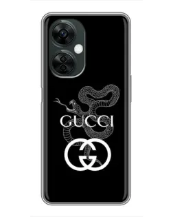 Чехол для OnePlus Nord CE 3 Lite с картинкой «Gucci — серебряная змея» Чехол для OnePlus Nord CE 3 Lite с картинкой «Gucci — серебряная змея»