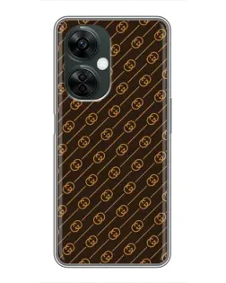 Чехол для OnePlus Nord CE 3 Lite с картинкой «Gucci — золотые диагонали» Чехол для OnePlus Nord CE 3 Lite с картинкой «Gucci — золотые диагонали»