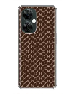 Чехол для OnePlus Nord CE 3 Lite с картинкой «Gucci — шоколадная сетка» Чехол для OnePlus Nord CE 3 Lite с картинкой «Gucci — шоколадная сетка»