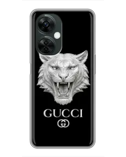 Чехол для OnePlus Nord CE 3 Lite с картинкой «Gucci — серебряный лев» Чехол для OnePlus Nord CE 3 Lite с картинкой «Gucci — серебряный лев»