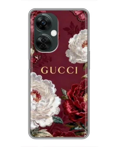 Чехол для OnePlus Nord CE 3 Lite с картинкой «Gucci — бордовые розы» Чехол для OnePlus Nord CE 3 Lite с картинкой «Gucci — бордовые розы»