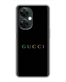 Чехол для OnePlus Nord CE 3 Lite с картинкой «Gucci — неоновый минимализм» Чехол для OnePlus Nord CE 3 Lite с картинкой «Gucci — неоновый минимализм»