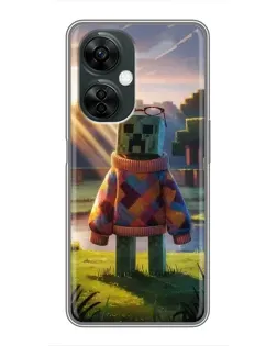 Чехол для OnePlus Nord CE 3 Lite с картинкой «Крипер в свитере»