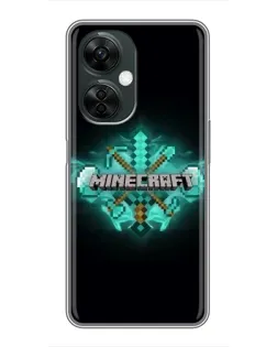 Чехол для OnePlus Nord CE 3 Lite с картинкой «Minecraft Diamond лого»