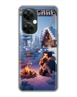 Чехол для OnePlus Nord CE 3 Lite с картинкой «Зимний Minecraft»