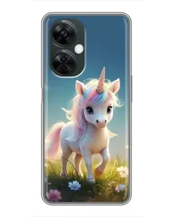 Чехол для OnePlus Nord CE 3 Lite с картинкой «Единорог на поляне»