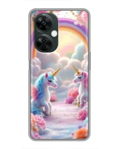 Чехол для OnePlus Nord CE 3 Lite с картинкой «Радуга и единороги» Чехол для OnePlus Nord CE 3 Lite с картинкой «Радуга и единороги»