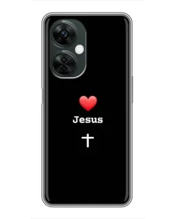 Чохол для OnePlus Nord CE 3 Lite з картинкою «Серце - Jesus» Чохол для OnePlus Nord CE 3 Lite з картинкою «Серце - Jesus»