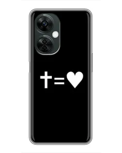Чохол для OnePlus Nord CE 3 Lite з картинкою «Хрест та Серце»