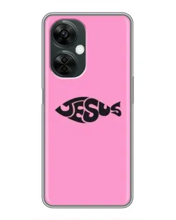 Чохол для OnePlus Nord CE 3 Lite з картинкою «Рожевий символ Jesus»