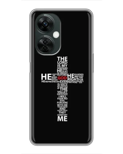Чехол для OnePlus Nord CE 3 Lite с картинкой «Текстовый крест» Чехол для OnePlus Nord CE 3 Lite с картинкой «Текстовый крест»