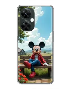 Чехол для OnePlus Nord CE 3 Lite с картинкой «Микки на скамейке»