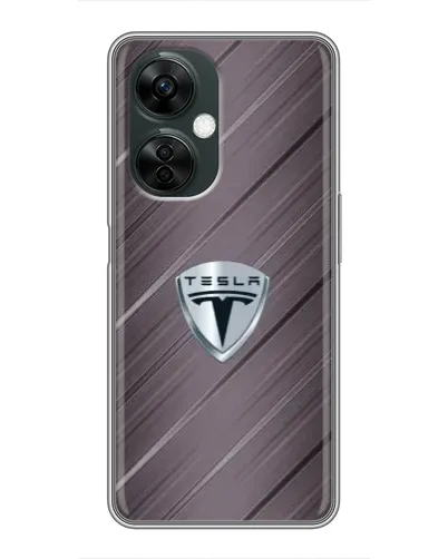 Чехол для OnePlus Nord CE 3 Lite с картинкой «Металлическая текстура Tesla»
