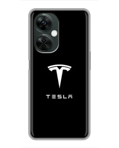 Чехол для OnePlus Nord CE 3 Lite с картинкой «Tesla White Logo»
