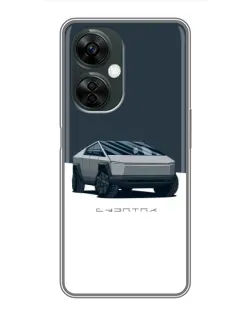 Чохол для OnePlus Nord CE 3 Lite з картинкою «Сріблястий Cybertruck Tesla»