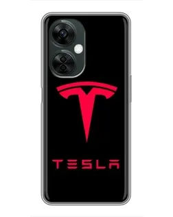 Чохол для OnePlus Nord CE 3 Lite з картинкою «Tesla Red Logo»