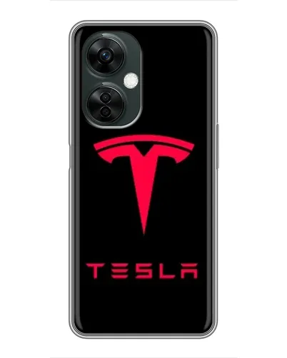 Чехол для OnePlus Nord CE 3 Lite с картинкой «Tesla Red Logo»