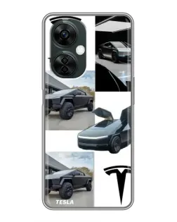 Чохол для OnePlus Nord CE 3 Lite з картинкою «Колаж Cybertruck Tesla»