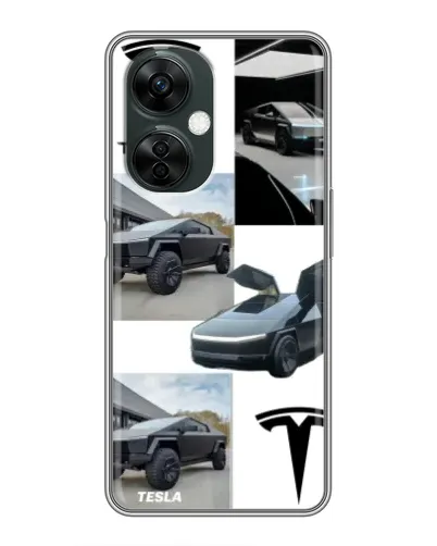 Чехол для OnePlus Nord CE 3 Lite с картинкой «Коллаж Cybertruck Tesla»