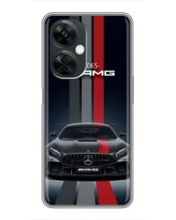 Чехол для OnePlus Nord CE 3 Lite с картинкой «Mercedes — белый карбон»
