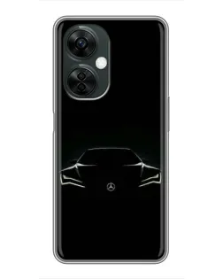 Чехол для OnePlus Nord CE 3 Lite с картинкой «Mercedes — силуэт авто»