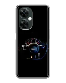 Чехол для OnePlus Nord CE 3 Lite с картинкой «Салон Audi — руль»