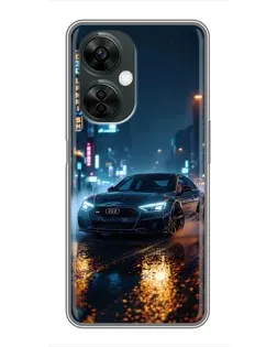 Чехол для OnePlus Nord CE 3 Lite с картинкой «Ночной город и Audi» Чехол для OnePlus Nord CE 3 Lite с картинкой «Ночной город и Audi»