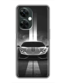 Чехол для OnePlus Nord CE 3 Lite с картинкой «Lamborghini симметрия дорог»