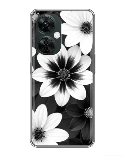 Чехол для OnePlus Nord CE 3 Lite с картинкой «Монохромные астры»