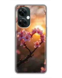 Чохол для OnePlus Nord CE 3 Lite з картинкою «Рожевий цвіт сердечко на тлі заходу» Чохол для OnePlus Nord CE 3 Lite з картинкою «Рожевий цвіт сердечко на тлі заходу»