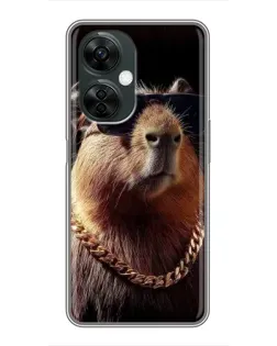 Чехол для OnePlus Nord CE 3 Lite с картинкой «Капибара золотая цепь»
