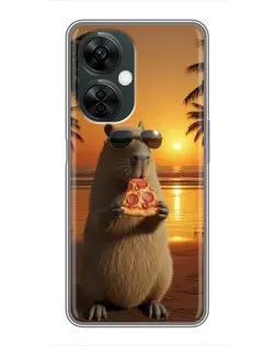 Чехол для OnePlus Nord CE 3 Lite с картинкой «Капибара с пиццей»