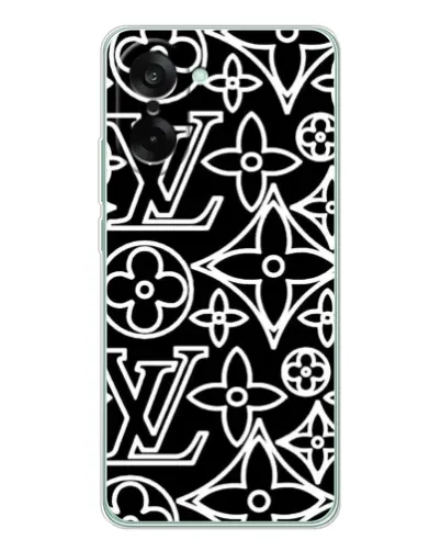 Чехол для OnePlus Nord CE 5 с картинкой «Черно-белый узор LV» Чехол для OnePlus Nord CE 5 с картинкой «Черно-белый узор LV»