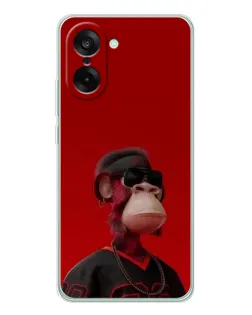 Чехол для OnePlus Nord CE 5 с картинкой «Bored Ape в красном»