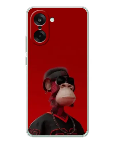Чехол для OnePlus Nord CE 5 с картинкой «Bored Ape в красном»