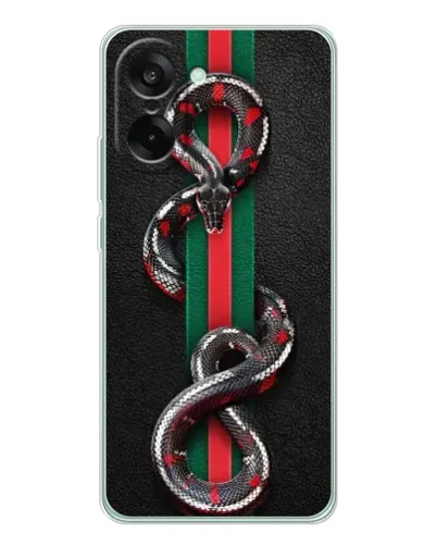 Чехол для OnePlus Nord CE 5 с картинкой «Gucci — змея на полосе» Чехол для OnePlus Nord CE 5 с картинкой «Gucci — змея на полосе»
