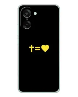 Чехол для OnePlus Nord CE 5 с картинкой «Сердце и Крест»
