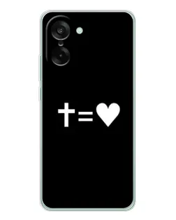 Чехол для OnePlus Nord CE 5 с картинкой «Крест и Сердце»