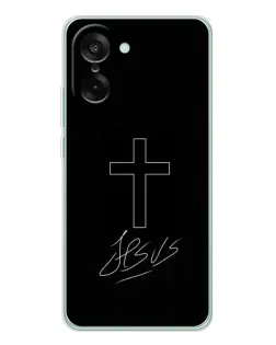 Чехол для OnePlus Nord CE 5 с картинкой «Графический крест Jesus»