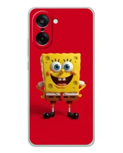 Чехол для OnePlus Nord CE 5 с картинкой «Спанч Боб на красном»