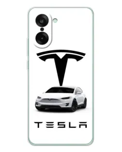 Чохол для OnePlus Nord CE 5 з картинкою «Tesla White Style»