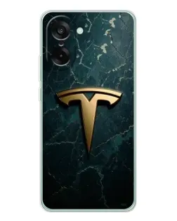 Чохол для OnePlus Nord CE 5 з картинкою «Мармурова Tesla Gold»