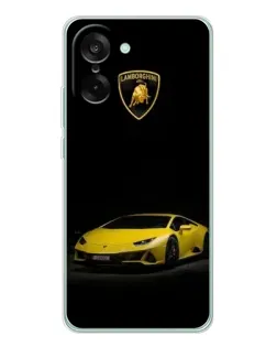 Чехол для OnePlus Nord CE 5 с картинкой «Lamborghini желтый акцент»