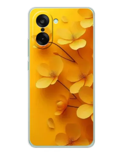 Чехол для OnePlus Nord CE 5 с картинкой «Золотые лепестки»