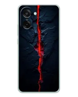 Чехол для OnePlus Nord CE 5 с картинкой «Kрасная лавовая трещина»